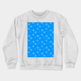 WHITE Snowflakes Pattern Crewneck Sweatshirt